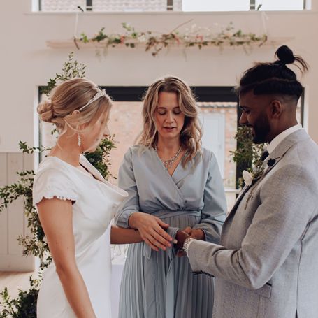 Hayley Delivering a Wedding Ceremony.